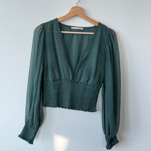 Green sheer Top